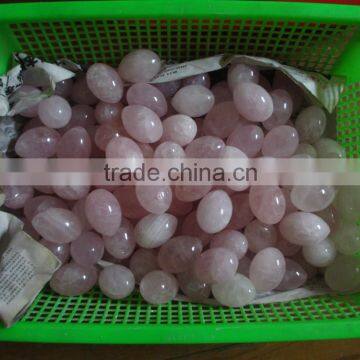 Natural Rock rose Crystal stone eggs for decoration