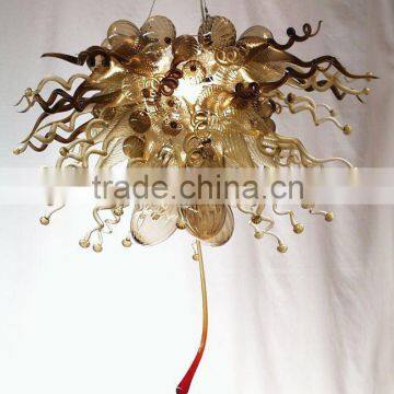 Decorative Hand Blown Art Gallery Glass Coloured Glass Pendant Light Chandelier