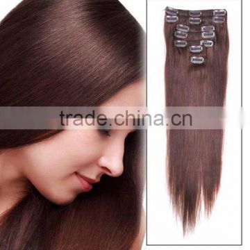 2015 clip on hair extension/100% human hair extension