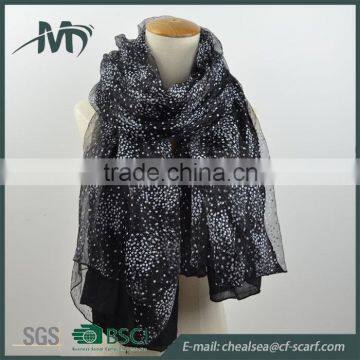 Spring Digital Print Silk Scarf Women Tube Polyster Scarf photo-3