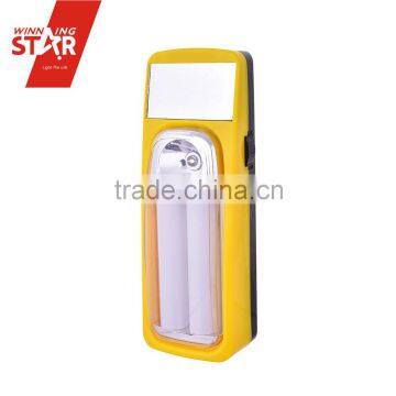 2 Tube+1 Stretch Rechargeable LED Emergency Light with Mirror in Red Yellow