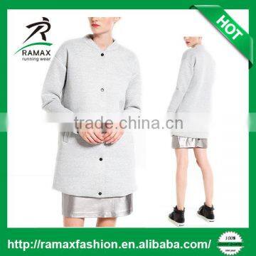 Ramax Custom Women 100% Polyester Mandarin Collar Sport Long Jacket