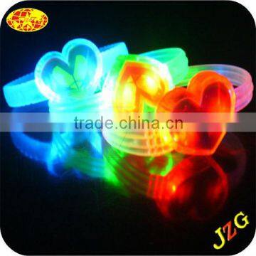 Valentine Promotional Gift Heart Shaped Led Flashing Bracelets