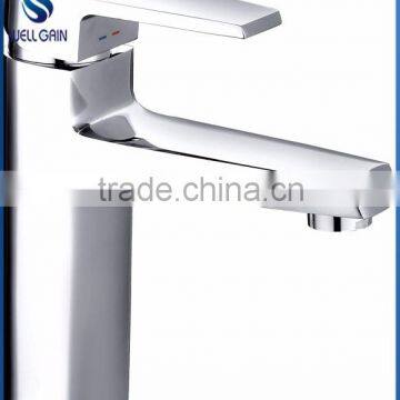 Classic lavatory single zinc handle brass HIGH body basin faucet MARTI decked chrome plating wash basin mixer