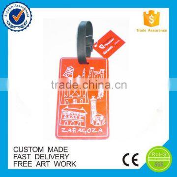 custom rubber silicone soft pvc luggage tag for travelling