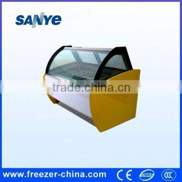 Curved Glass Plate Refrigerator Ice Cream Dispaly Freezer photo-2