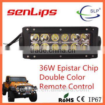 36W wholesale double color led light bar amber offroad magnetic led light bar