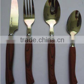 Machine Polish Wooden Handle Cutlery Set