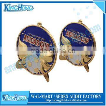 Best selling products key running zinc alloy medals with ribbon