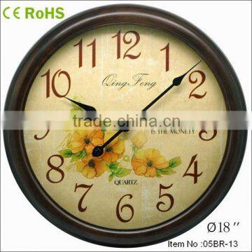 black wall watch with sangtai clock movement