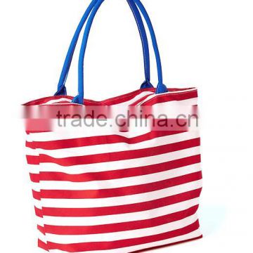 strip beach cotton Canvas Tote for Women