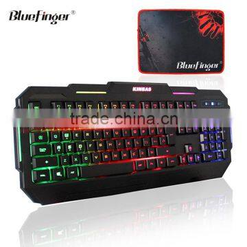 Factory cheaper USB wired Seven color backlit gaming keyboard