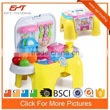 Luxury electric kitchen cooker toys set with light