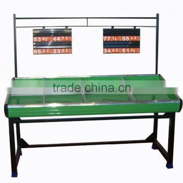 RH-VFSE SECC base Single layer Vegetable & Fruit Rack Display shelf Metal supermarket fruit and vegetable display rack