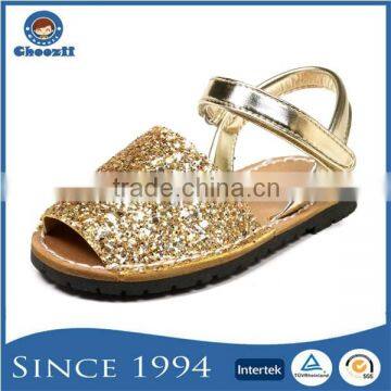 2016 Beautiful Girls Golden Twinkling Fish Mouth Flat Sandals