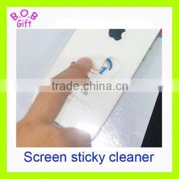 Cute promotional sticker mobile adhesive screen cleaner