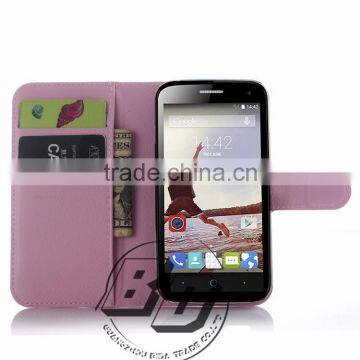 Fashionable Popular Flip Wallet Leather Case With Card Slots For ZTE Blade Q Lux 4G Fast Delivery photo-2