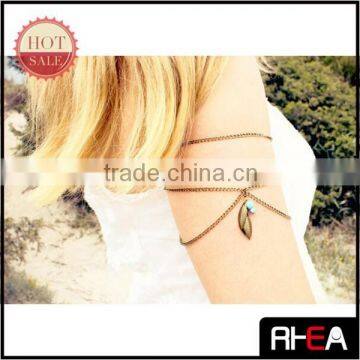 Antique Leaf Pendant Shoulder Arm Chain Jewelry Body Chain RD11351 photo-3