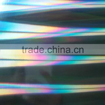 Custom PET pillar of light and rainbow hologram pattern thermal lamiantion film from When zhou in China