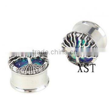 New pattern stainless steel ear tunnel plug body piercing jewelry