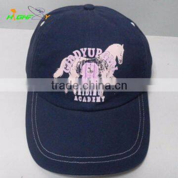 Cheap and high quality cotton twill custom screen printed logo six panel baseball cap