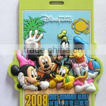 image embossed soft PVC 3D luugage tags with plastic tags