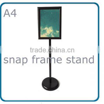 black finish aluminum frame poster stand for image display