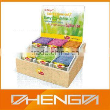 Custom Make High Quality Wooden Tea Display Box Can be without Lid