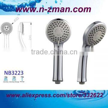 3 jets handheld shower head,Handheld 3 jets hand shower,multi-function hand-held shower head