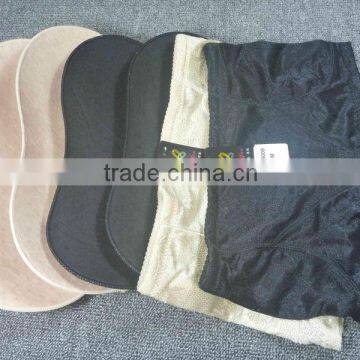 2014 Hot Product Low Rise plus hip Tracery Push up Panty with Cotton Padded