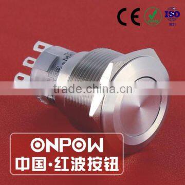 30 Years Industry Leader ONPOW Metal Push Button Switch GQ22A-11/S Dia. 22mm stainless steel IP67 waterproof CE ROHS