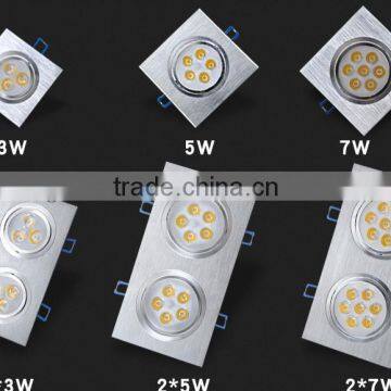 2014 New arrival silver cover grille light 2*3w,2*5w,2*6w high bright LED grille light with long lifespan