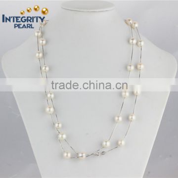 Sterling silver 9-10mm edsion high quality classic pearl necklace