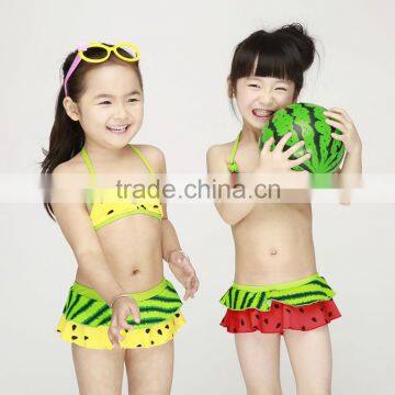 2016 lovely new stylish watermelon Polka Dot girls bathing suit ,girl bikini swimsuit Wear