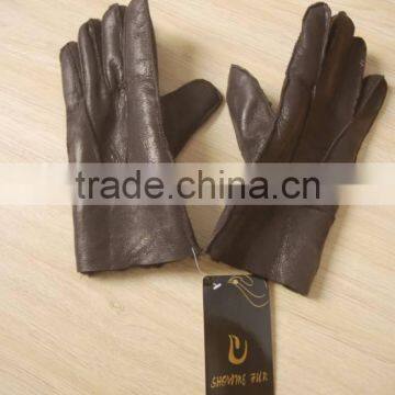 wholesale winter real leather gloves for adult