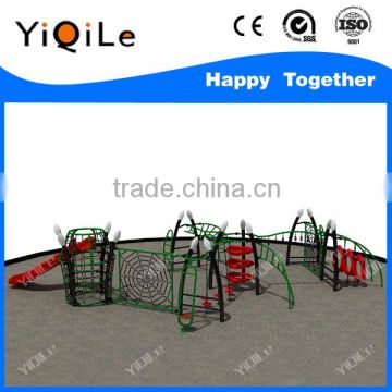 Amazing children outdoor playground plastic slide fitness amusement