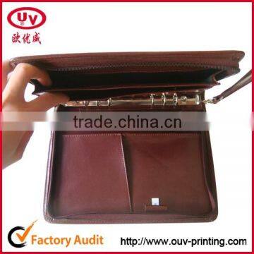 ring binder leather file pocket