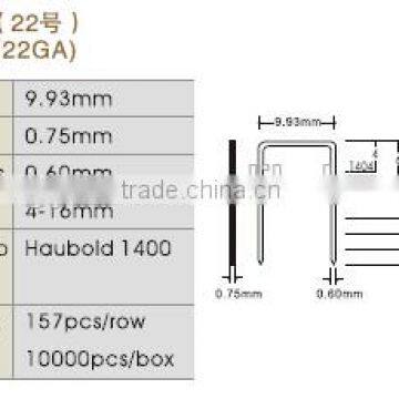 1400 series (22GA) fine wire staples