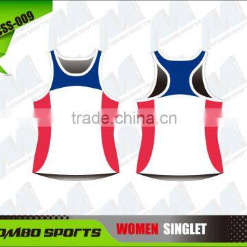 Custom sublimated razor back singlet