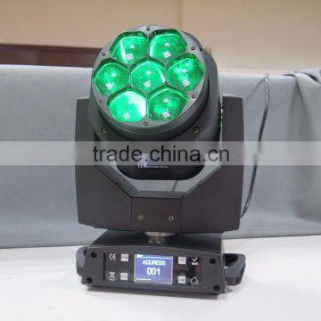 Dot Controlled Mini Bee Eye K5 DMX Wash Zoom 4in1 RGBW 7*15w LED Moving Head