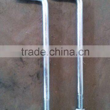 Carbon steel L shape fastener bolt and nut, galvanized anchor bolt price