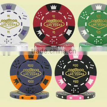 priting machine printed poker chips,clay material,13.5g weightness