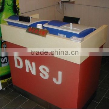 Modern hotel reception desk spa reception desk customized artificial slab panel