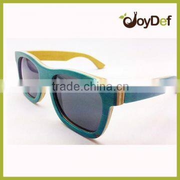 100% Natural New Style of Green Skateboard Wooden Sunglasses photo-4