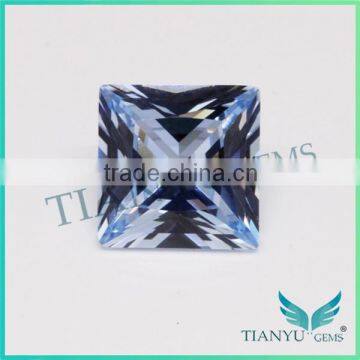 Wuzhou gems processing free sample 10x10mm 104# square princess cut loose stone jewel stone