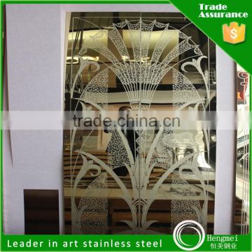 construction companies 8k mirror stainless steel colored elevator etched sheet