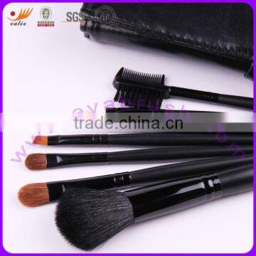 Seven-piece High-grade Goat/Nylon Brush Set With Black Cosmetic Bag photo-3