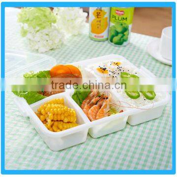 Plastic Storage Containers Japan Food Grade Plastic Bento Lunch Box With 4 Sperate Cases For Wholesale