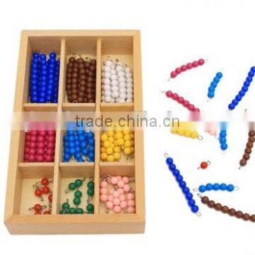 High Quality Wooden Montessori Mathematics Toy Checker Board Colorful Beads photo-3