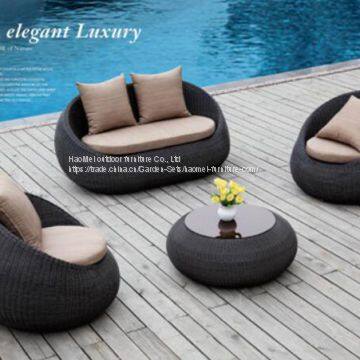 Outdoor Sofa Double seat Single Sofa PE Rattan Weave Alu Frame 10cm Cushion TaiWan Olifen Fabric